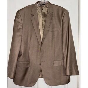 46R Men's Covington Blazer Tan Beige 2-Button Sport Coat Suit Jacket